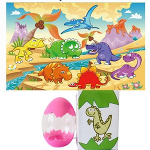 60Pcs Dinosaur Puzzle Easter Eggs Toy Dinosaur Gift Toy for Kids - Pink