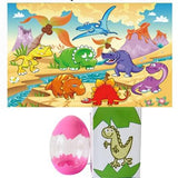60Pcs Dinosaur Puzzle Easter Eggs Toy Dinosaur Gift Toy for Kids - Pink